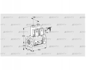 VCS8100F05NNWRE/PPPP/PPEP (88204995) Сдвоенный газовый клапан Kromschroder