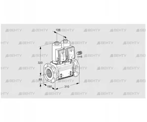 VCS780F05NNWSR3B/PPPP/PPPP (88203118) Сдвоенный газовый клапан Kromschroder