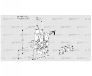 VCG2E40R/40R05LGEWR/1--2/PPPP (88102887) Клапан с регулятором соотношения Kromschroder