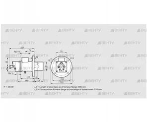 BIO 50HB-600/535-(37)D (84015560) Газовая горелка Kromschroder