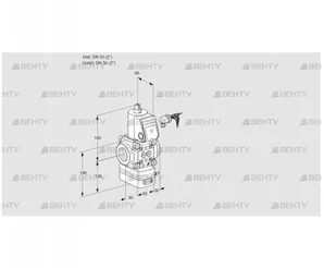 VAD350R/NW-100A (88031019) Газовый клапан с регулятором давления Kromschroder