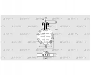 DKR 400Z03F100A (03149322) Дроссельная заслонка Kromschroder