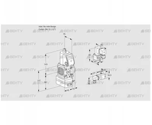 VAD1-/15R/NW-25B (88001704) Газовый клапан с регулятором давления Kromschroder