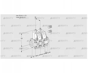 VCS3E40R/50R05NNVWR3/PPPP/PPPP (88106109) Сдвоенный газовый клапан Kromschroder