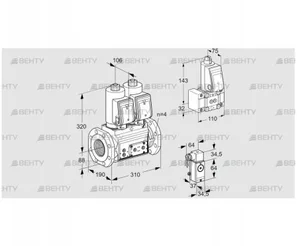 VCS7T80A05NNWSRE/3-P4/PPB- (88204428) Сдвоенный газовый клапан Kromschroder