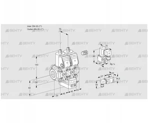 VCG1E25R/25R05NGEWR/3-PP/ZYPP (88104074) Клапан с регулятором соотношения Kromschroder