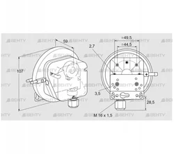 DL 3K-4W (84444609) Датчик-реле давления воздуха Kromschroder