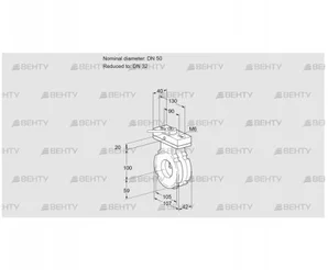 BVG50/32W05H (88302677) Дроссельная заслонка Kromschroder