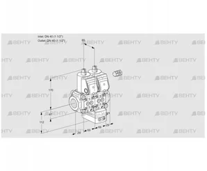 VCG2E40R/40R05NGNWR/PPPP/PPPP (88105455) Клапан с регулятором соотношения Kromschroder