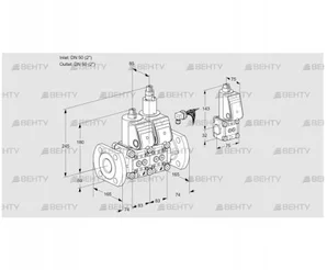 VCS3E50F/50F05NLWR3/PPPP/PPZS (88104970) Сдвоенный газовый клапан Kromschroder