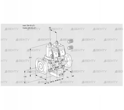 VCG3E50F/50F05NGEWGR3/PPPP/PPPP (88103107) Клапан с регулятором соотношения Kromschroder