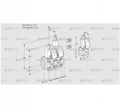 VCS2E40R/40R05NLQR3/PPPP/PPBS (88103177) Сдвоенный газовый клапан Kromschroder