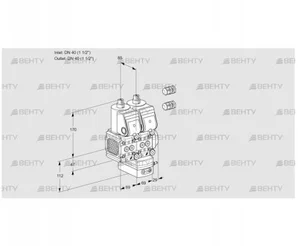 VCV2E40R/40R05FNVKWR3/PPPP/PPPP (88106516) Клапан с регулятором соотношения Kromschroder