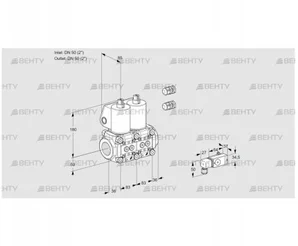 VCS3E50R/50R05NNKL3/2-PP/PPPP (88106558) Сдвоенный газовый клапан Kromschroder