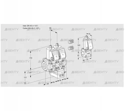 VCG2E40R/40R05NGEWR3/PPPP/ZSPP (88103103) Клапан с регулятором соотношения Kromschroder