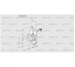 VAD115R/NW-100B (88008042) Газовый клапан с регулятором давления Kromschroder