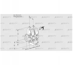 VCG1E20R/20R05NGNKR/PPMM/PPPP (88100080) Клапан с регулятором соотношения Kromschroder