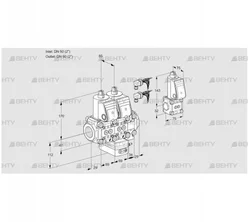 VCH2E50R/50R05NHEVWR6/PPPP/PPBS (88106842) Клапан с регулятором расхода Kromschroder