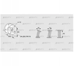 EKO 200F100P (03262073) Газовый компенсатор Kromschroder