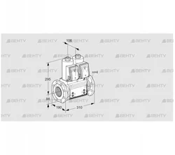 VCS7T80A05NNWRB/PPPP/PPPP (88207081) Сдвоенный газовый клапан Kromschroder