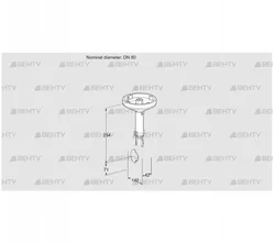 BVH80Z01A (88300159) Дроссельная заслонка Kromschroder