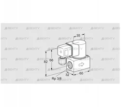 VG 10R01K6L (85233031) Запорный газовый клапан Kromschroder