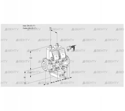 VCH1E25R/25R05NHEVQR/PPPP/PPPP (88100290) Клапан с регулятором расхода Kromschroder