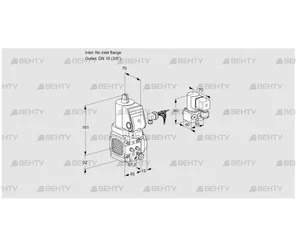 VAS1-/10R/NWSR (88008784) Газовый клапан Kromschroder