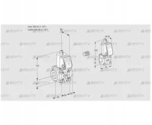 VAS2E40R/40R05NWR/PP/BS (88106773) Газовый клапан Kromschroder