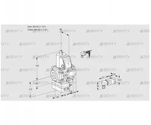 VAD2E40R/40R05D-50VWR/-3/3- (88100279) Газовый клапан с регулятором давления Kromschroder