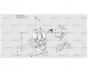 VCG1E25R/15R05NGEWR/2-PP/PPBY (88105795) Клапан с регулятором соотношения Kromschroder